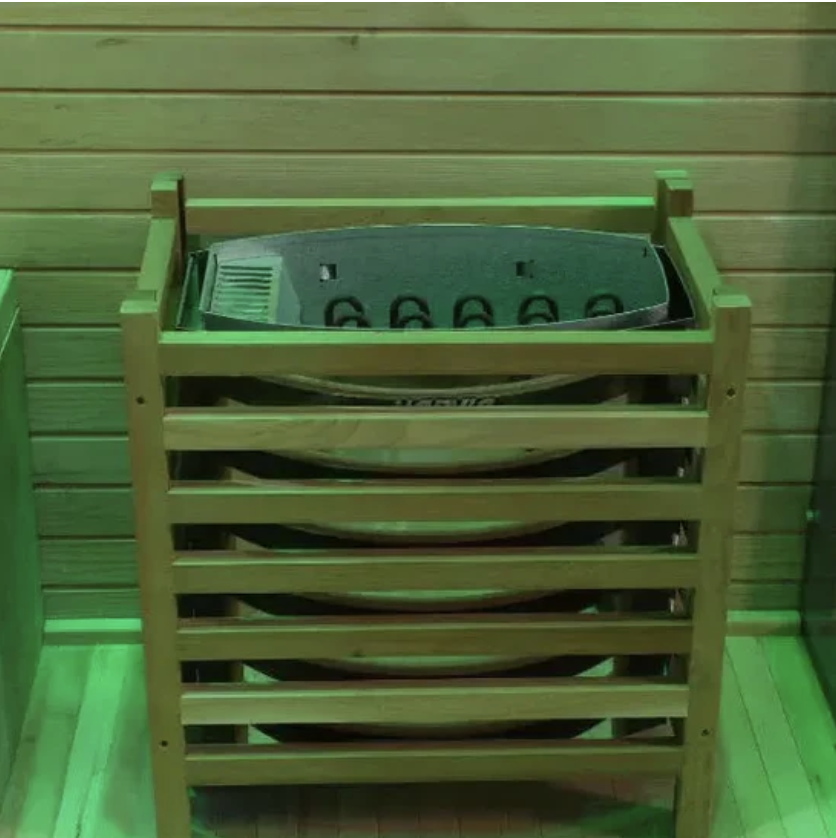 Max Heater Health Outdoor Steam Sauna – Black Square Style, Canadian Hemlock Crafted-13