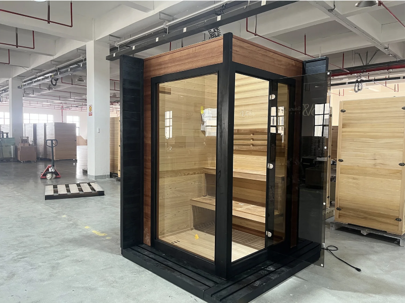 Max Heater Terra 04 – Nordic Glass-Wood Outdoor Sauna: Panoramic Luxury for Home Wellness-9