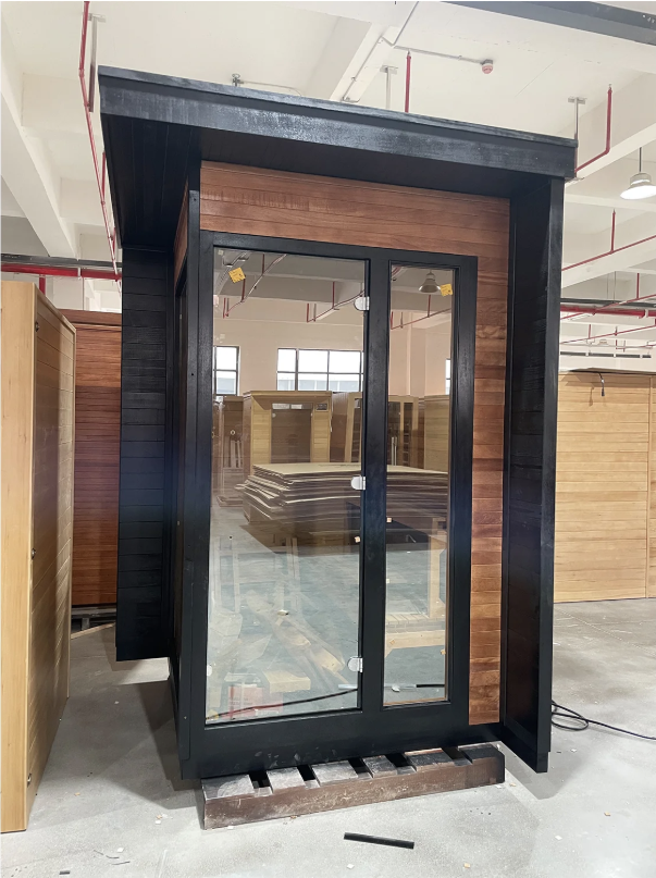 Max Heater Terra 04 – Nordic Glass-Wood Outdoor Sauna: Panoramic Luxury for Home Wellness-5